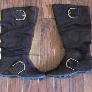 Maurice’s Brown Boots with Buckles